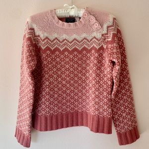 1990's Pink Fair Isle American Eagle Sweater